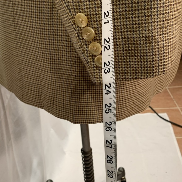 Vintage Micro Houndstooth Polo Ralph Lauren Champagne, two button blazer 46R - Picture 7 of 7